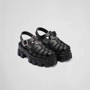 Prada Rubber Monolith Sandal